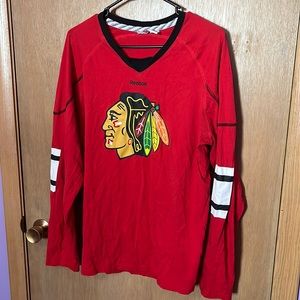 Chicago Blackhawks Long sleeve tee, Reebok, Size L